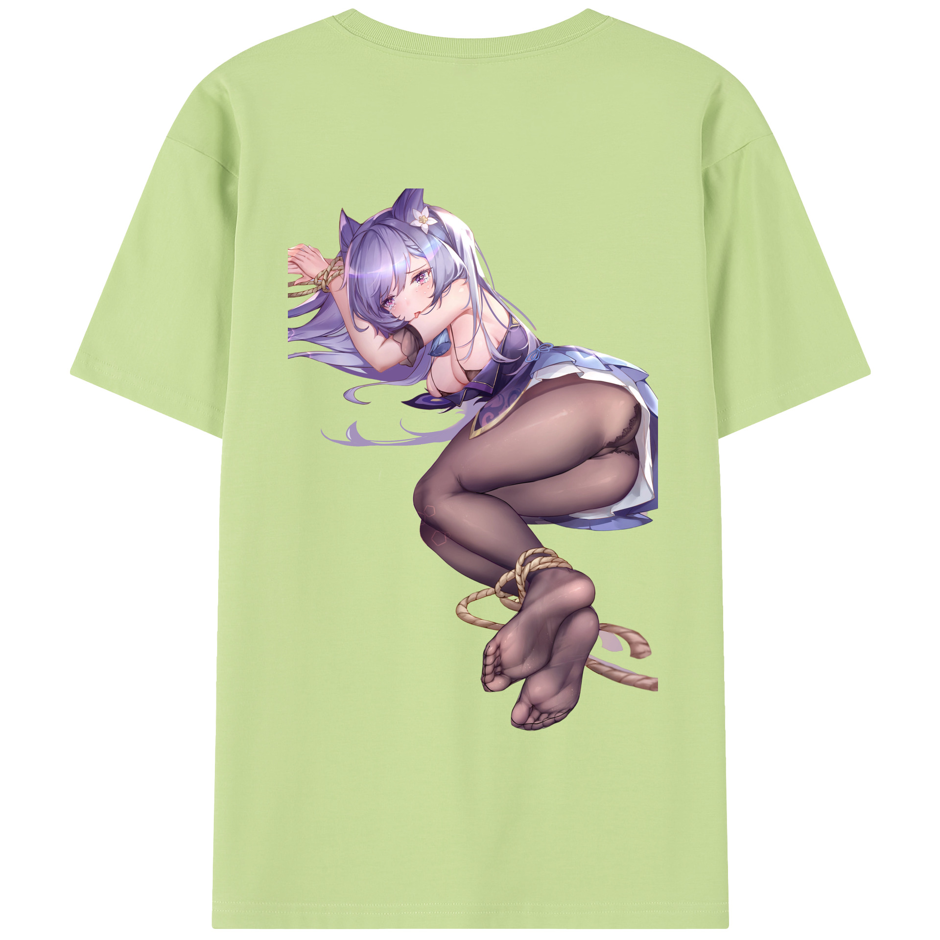 げんし神 刻晴 こくせい genshin Kokusei 綿100％半袖Tシャツ（背面プリント）